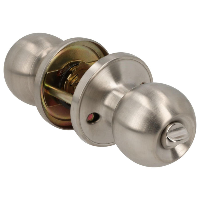 Combo de pomo tubulares de bola función doble, acero inoxidable, llave estándar, blíster Lock