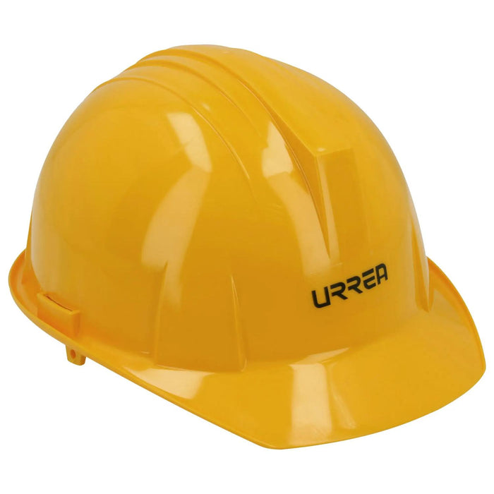 Casco de seguridad con ajuste de 4 puntos, color amarillo Urrea