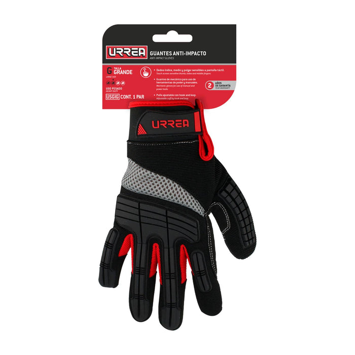 Guantes Piel Sintetica Para Mecanico Anti Impacto Eg Urrea