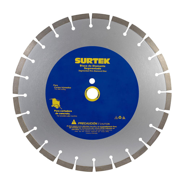 Disco de diamante para cortadora de concreto, 14" Surtek