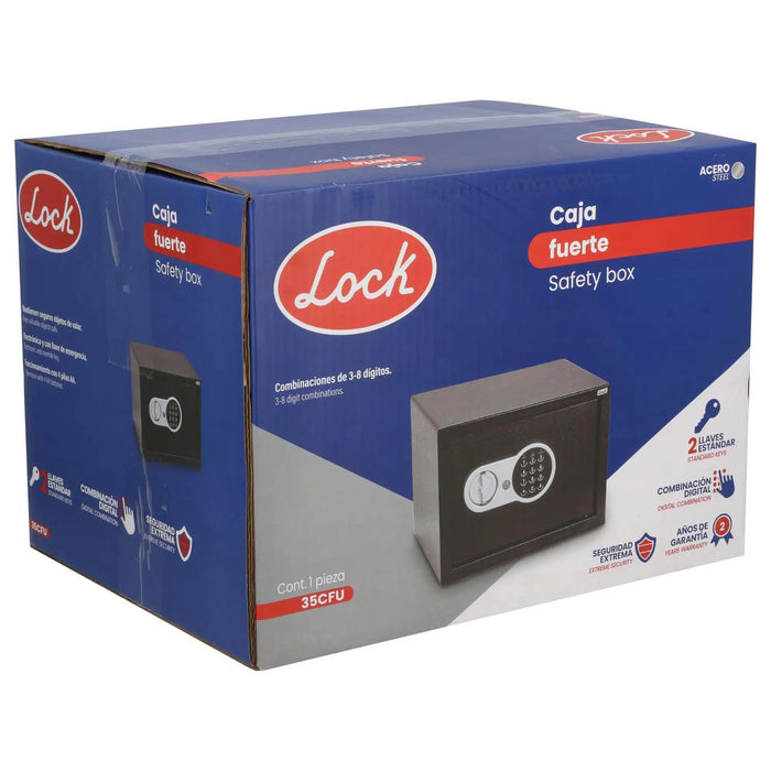 Caja Fuerte seguridad Electronica Llave Metalica 35 Cm Lock