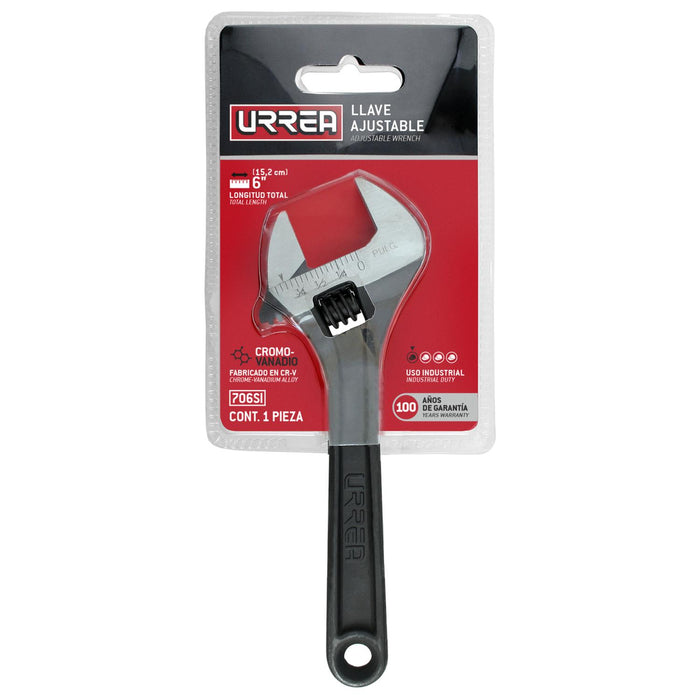 Llave ajustable fosfatizada 6" Urrea