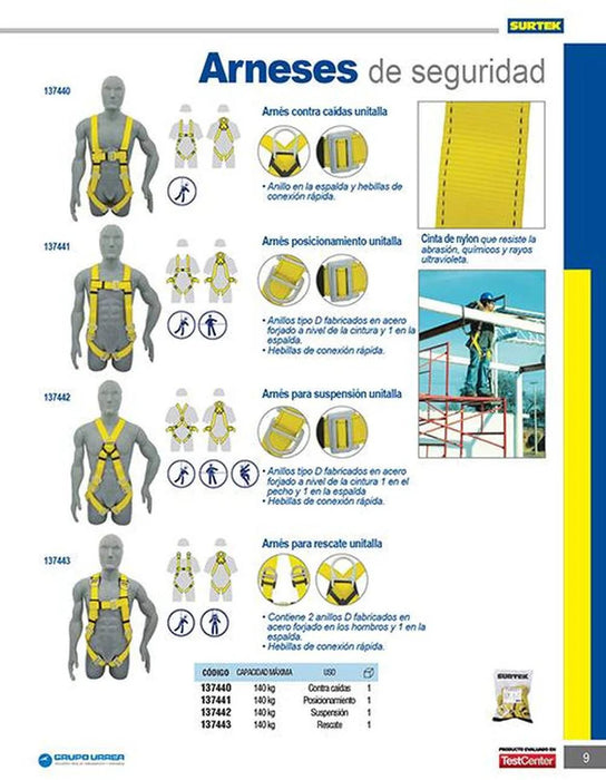 Arnes De Seguridad De Rescate Unitalla Para Pintores Surtek